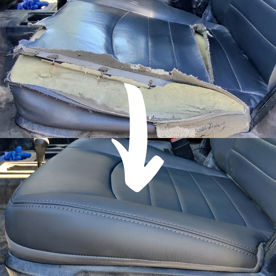How to repair car seat foam. How to fix car seat cushion. Car seat cushion  repair. 